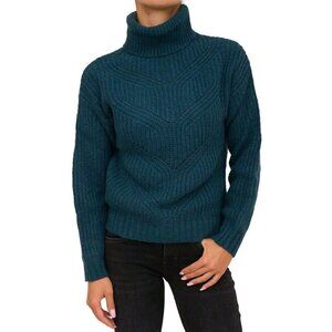 NWT MARSCIANO BY GUESS MICHELLE HIGH NECK SWEATER BLUE OPAL MEDIUM MADE IN ITALY